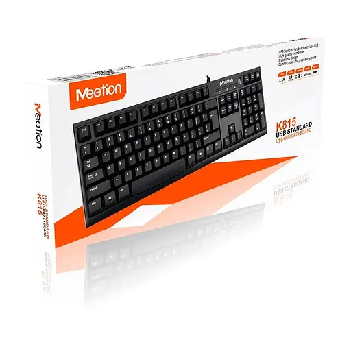 Клавиатура MeeTion USB+HUB Keyboard K815 Ukr/RU/EN - фото 9