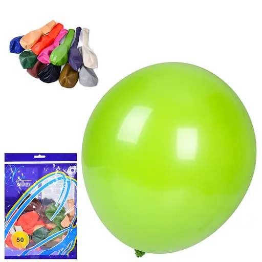 Воздушные шарики MK 5180-1, 12 дюймов 50 штук