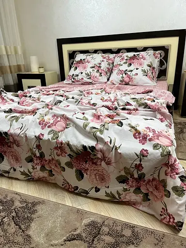 Постільна білизна бавовняна Вілла роза  Півтораспальна 150 x 220 Бязь Біла 50 х 70