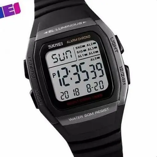 Чоловічий спортивний годинник Skmei 1278 Сріблястий - фото 2