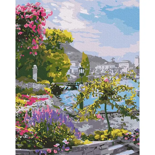 Картина за номерами Старовинний сад біля моря 1 Brushme 40x50 см кольорова 000277945 - фото 1