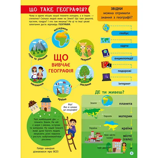 Дітям про науку "Географія Природознавство до школи" 14001U 32 сторінки - фото 7