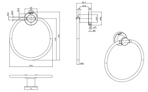 Кільце для рушника Gappo G1804 хром - фото 2