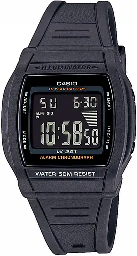 Часы CASIO W-201-1BVEG