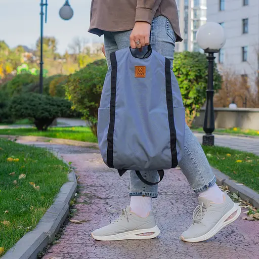 Рюкзак-антивор OOLOO Капля 45х27х14 см, светло-синий 861/414 - фото 8