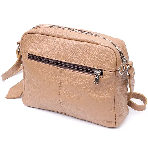 Кожаная женская сумка Grande Pelle 23х17х7 см sum0023596 - фото 2