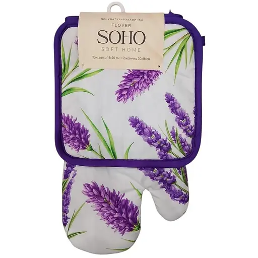 Набір для кухні Soho прихватка та рукавичка бавовна Flover (Наб. Прихв.+Рук. Flover)