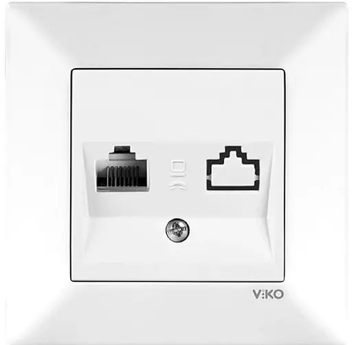 Розетка компьютерная VIKO Meridian белая (90970032-WH)