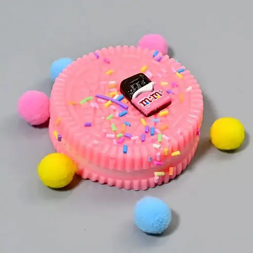 Игрушка-антистресс A-Toys Сквиш Таба Печенье Oreo розовый липкий - фото 1