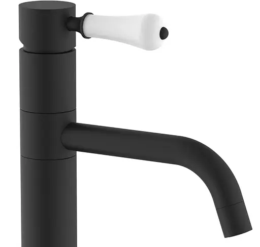 Смеситель для умывальника Rea Serra black низкий REA-B1141 Черный матовый - фото 4