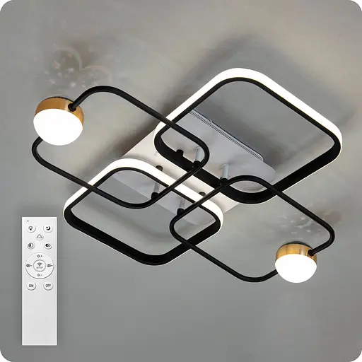 Люстра світлодіодна 517 Dlight з пультом 55 Вт Білий+Чорний (02051) - фото 2