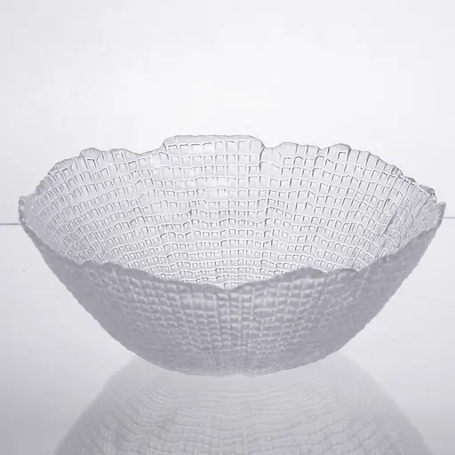 Салатница большая стеклянная прозрачная 1 литр, круглая салатница для салатов фруктов и десертов Yiwu 64486-49 - фото 4