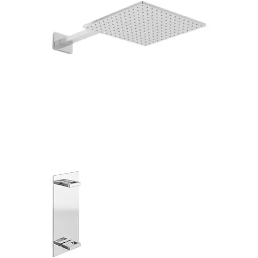 Душова система Kohlman Nexen 30 chrome + BOX прихованого монтажу KPL- QW227UQ30, Хром - фото 1