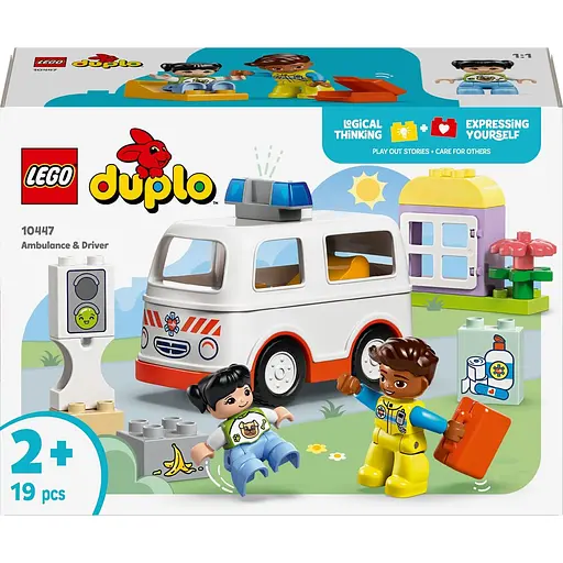 Уценка. Конструктор LEGO DUPLO Town Скорая помощь и водитель 19 деталей (10447)