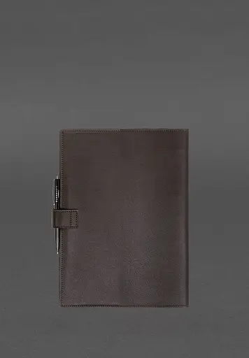 Кожаный блокнот А4 (софт-бук) 9.2 коричневый - фото 6