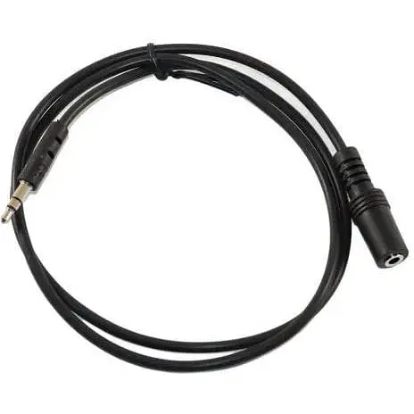 Кабель-удлинитель звуковой Atcom 3.5 мм F - 3.5 мм M 0.8 м черный (16846) - фото 1