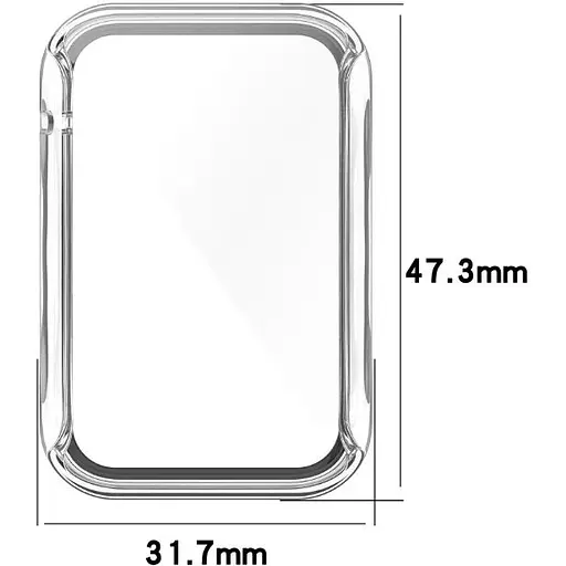 Чехол-накладка DK Пластик Gloss Glass Full Cover для Xiaomi Mi Band 7 Pro (clear) - фото 2