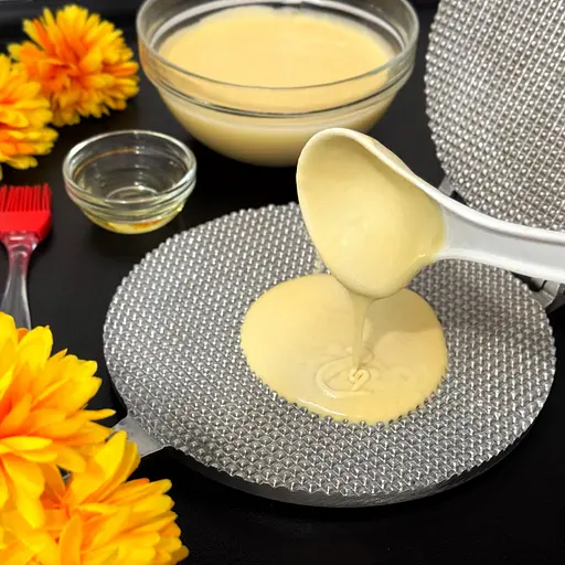 Вафельниця пірамідка форма для випічки вафельних коржів для тортових вафель на плиті Ø 18 см зі знімними ручками, RS 87765 - фото 6