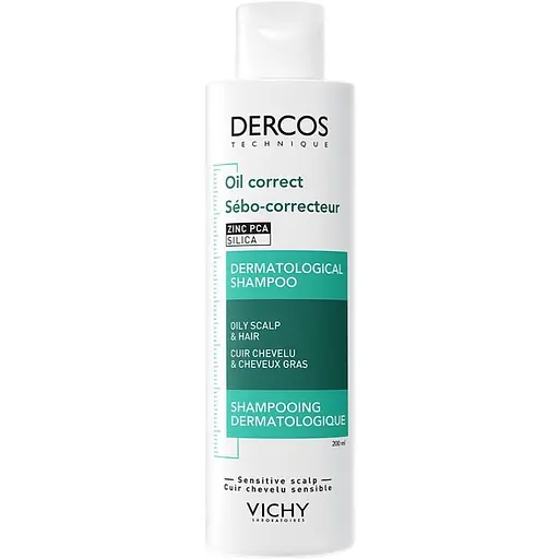 Шампунь для жирных волос Vichy Dercos Sebo-correcteur Oil Control Dermatological Shampoo 200 мл - фото 1
