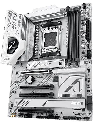 Материнская плата Asus X870 AYW Gaming Wi-Fi White Socket AM5 (X870 AYW GAMING WIFI W) Б/У - фото 2