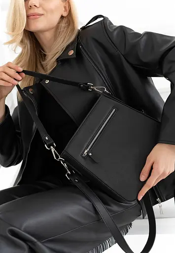 Жіноча шкіряна сумка Stella чорна - фото 5