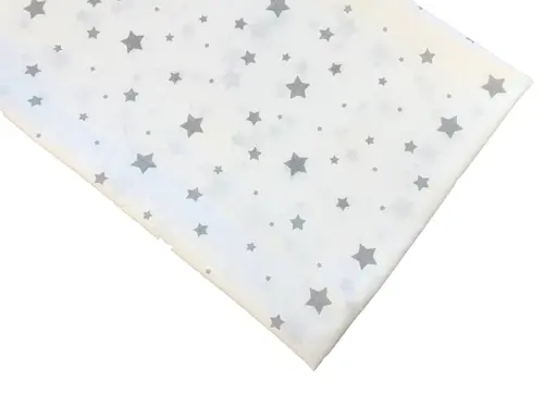 Хлопковая пеленка Moontime 100х80см "Звездопад на белом" - фото 1