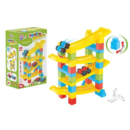 Дитячий конструктор "Закручені гонки" 9581TXK з машинками - фото 3