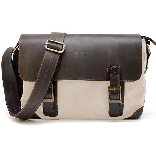 Кожаная мужская сумка через плечо TARWA 33х22х8 см sum0025360 - фото 1