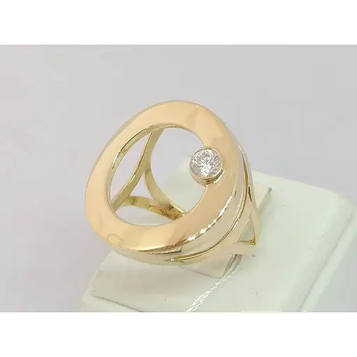 Золотое кольцо Империя золота с фианитом. КВ1229И 19 - фото 3