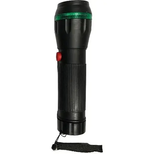 Фонарь ручной LED 7083 на батарейках ААА с функцией масштабирования Черный - фото 1