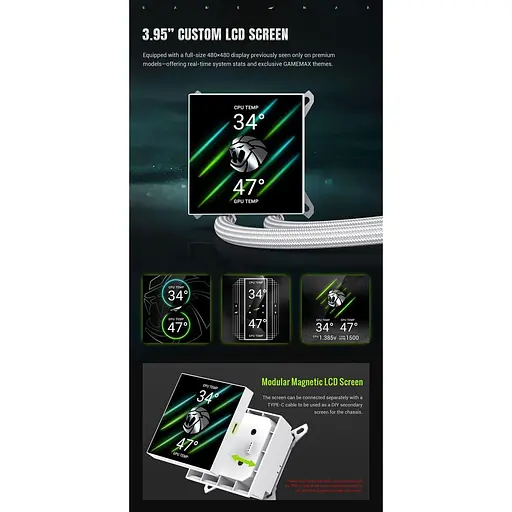 СВО GameMax HAILSTORM 360 WH (HAILSTORM 360 WH) - фото 13