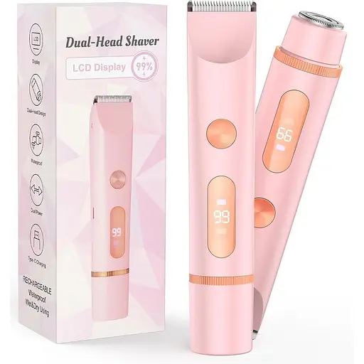 Бритва Жіноча бритва 2-в-1 Електрична для тіла Лобка та носа Інтимна бритва для жінок
