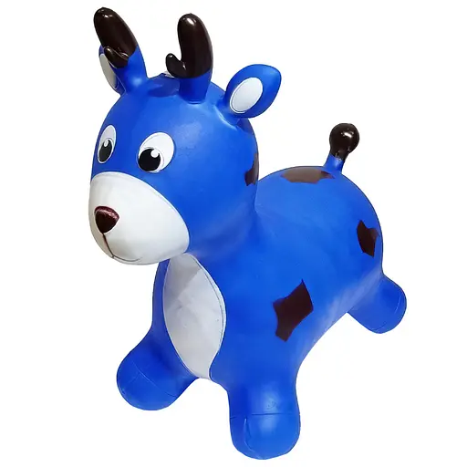 Дитяча іграшка-стрибун "Олень" Bambi RB2519 музика, світло Синій - фото 1