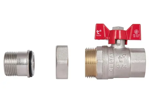 Кран шаровой Thermo Alliance "Американка" Standart 3/4" ВН прямой, PN40, бабочка SD220W20 - фото 7