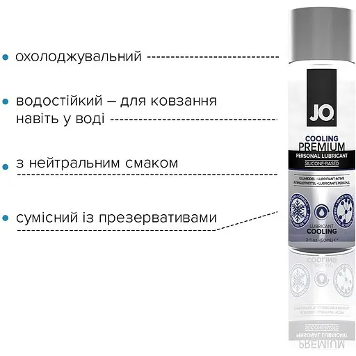 Охлаждающий лубрикант на силиконовой основе System JO Premium - Cooling (60 мл) - фото 3