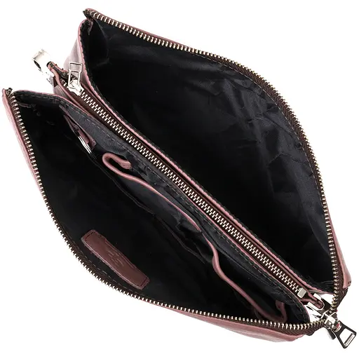 Кожаная женская сумка Grande Pelle 26х15.5х3 см sum0023592 - фото 7