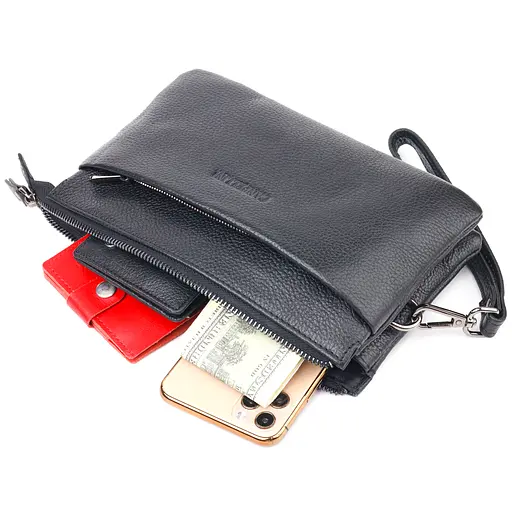 Клатч кожаный мужской Canpellini 22,5х14х4 см sum0022436 - фото 6