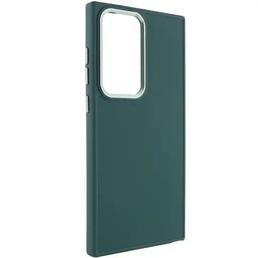 TPU чехол Epik Bonbon Metal Style для Samsung Galaxy S24 Ultra Зеленый / Pine green - фото 2