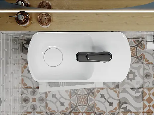 Умивальник Miraggio Helix L глянцевий 0001606, Білий - фото 5