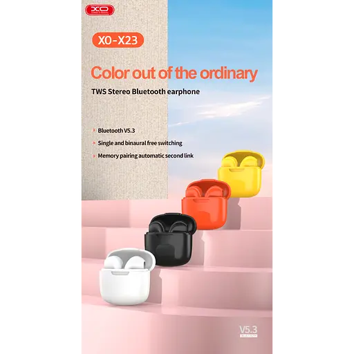 Блютуз Стерео Гарнитура XO-X23 TWS Оранжевый - фото 3