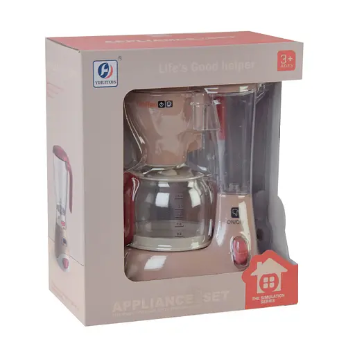 Кавоварка YH129-2C/2S на батарейках, світло, звук, в коробці (6982005400280) Бежевий - фото 2