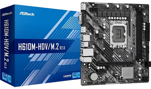 Материнська плата AsRock H610M-HDV/M.2 R2.0 LGA 1700 (H610M-HDV/M.2 R2.0)