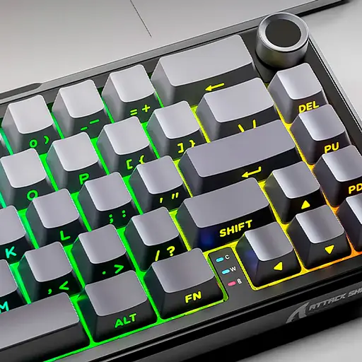 Игровая механическая клавиатура Attack Shark X66 / 60% / Три режима подключения / Strawberry Switch / Black - фото 4