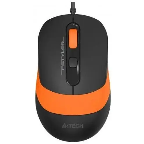 Миша A4Tech Fstyler FM10S 1600dpi чорний+помаранчевий USB безшумна - фото 1