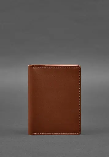 Кожаная обложка-органайзер для документов 6.1 светло-коричневый краст - фото 2