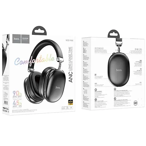 Накладні бездротові навушники Hoco W35 Max Auspicious ANC Black - фото 5