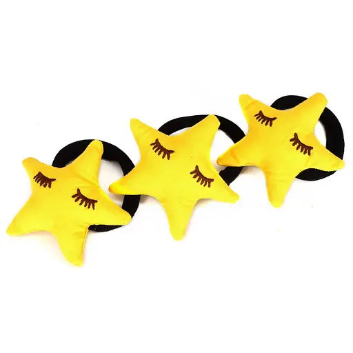 Дитяча резинка для волосся М'які зірочки La-beauty 0300-792, 6 штук - фото 1