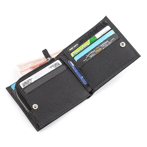 Мужской кожаный кошелек (ST154) ST Leather 11х9.5х3 см acs0015177 - фото 4