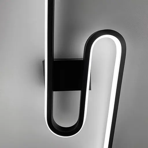 Настінний чорний LED світильник у 2-х розмірах Line F довжина 60 см Арт. WM32 BK - фото 3