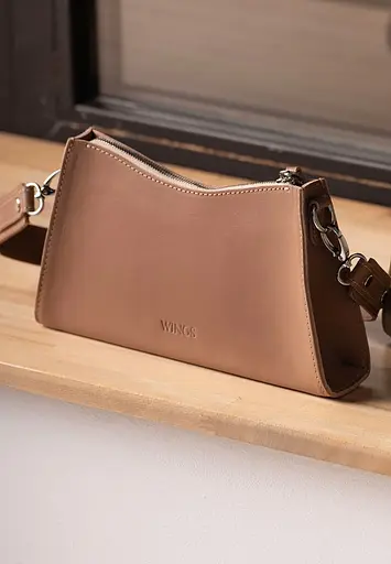 Женская кожаная сумка Sally карамель краст - фото 2